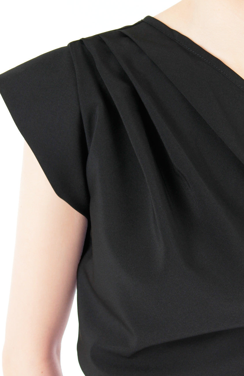Smitten by Love One Shoulder Top - Black