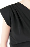 Smitten by Love One Shoulder Top - Black