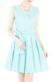 Snowflake Spots Two-way Flare Dress - Tiffany Blue