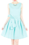Snowflake Spots Two-way Flare Dress - Tiffany Blue