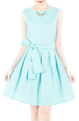 Snowflake Spots Two-way Flare Dress - Tiffany Blue