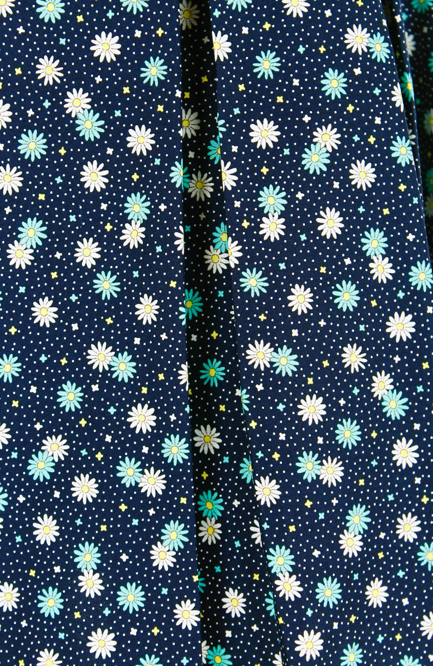 Spring Daisies & Confetti Flare Dress - Mint