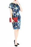 Spring Camellias Jeane Dress - Bluebell