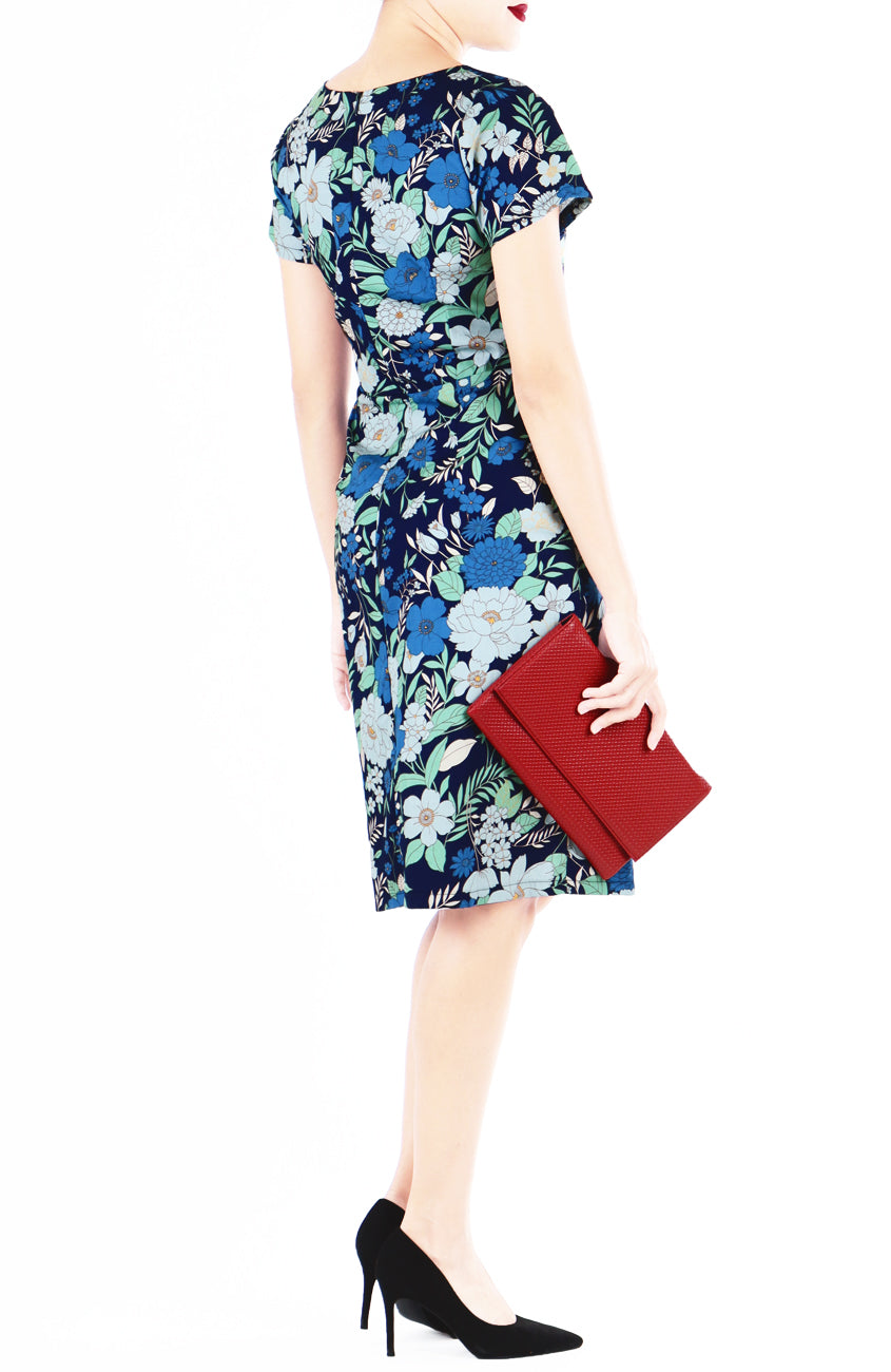 Spring Camellias Jeane Dress - Bluebell