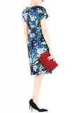 Spring Camellias Jeane Dress - Bluebell
