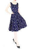 Starry, Starry Night Flare Midi Dress - Midnight Blue