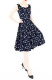 Starry, Starry Night Flare Midi Dress - Midnight Blue