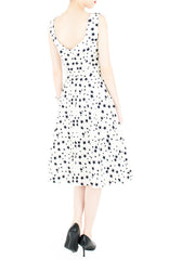 Starry, Starry Night Flare Midi Dress - White