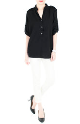 Stay Classic Utility Blouse - Black