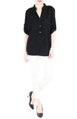 Stay Classic Utility Blouse - Black