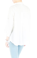 Stay Classic Utility Blouse - White
