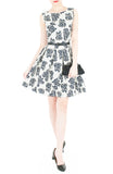 Steal The Rose Show Flare Dress - White