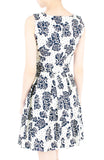 Steal The Rose Show Flare Dress - White