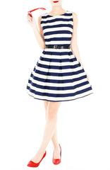 Stripes Done Right Flare Dress
