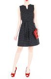 Style Spotted A-line Button Down Dress