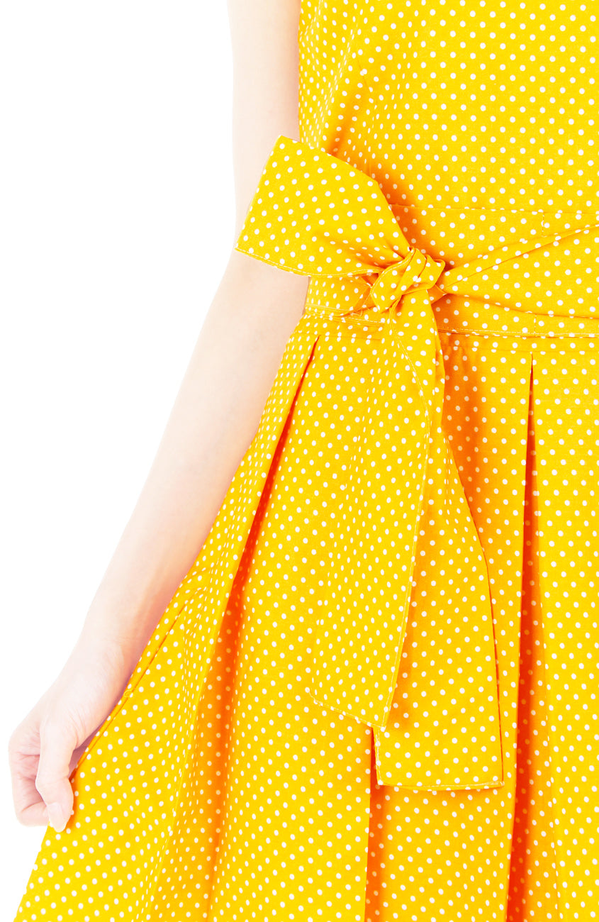 Sunny Marigold Yellow Two-way Flare Dress