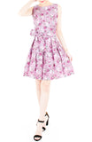 Sweet Rose Mauve Two-way Flare Dress
