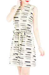 The Mighty Pen A-Line Button Down Dress - Cream