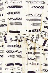 The Mighty Pen A-Line Button Down Dress - Cream