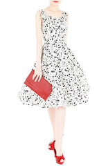The ‘Muzika’ Notes Midi Flare Dress