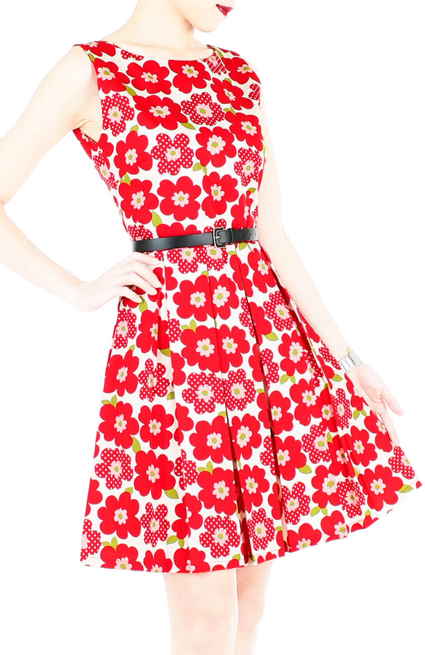 The 50s Flower Power Flare Dress