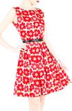 The 50s Flower Power Flare Dress