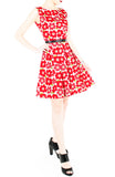 The 50s Flower Power Flare Dress