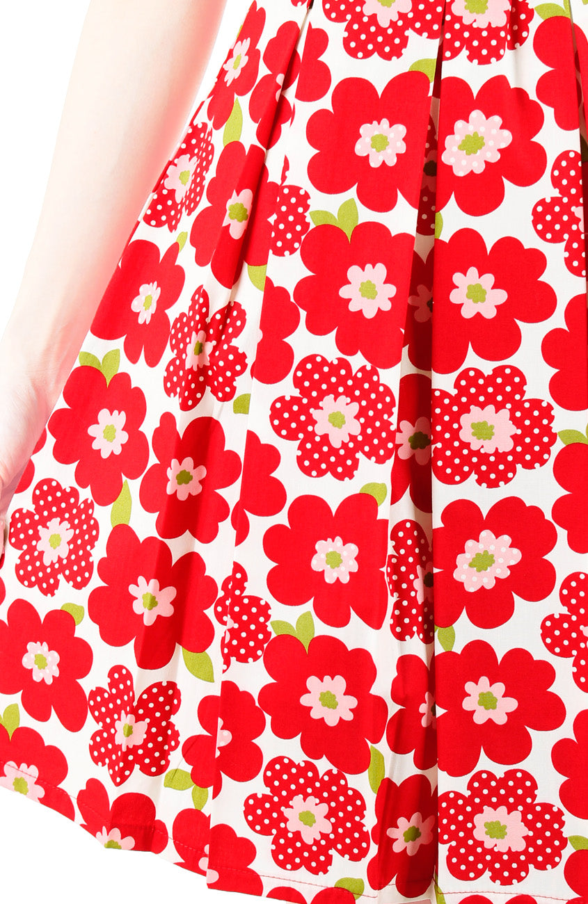 The 50s Flower Power Flare Dress