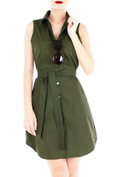 The Effortless Shirtdress – Army Green