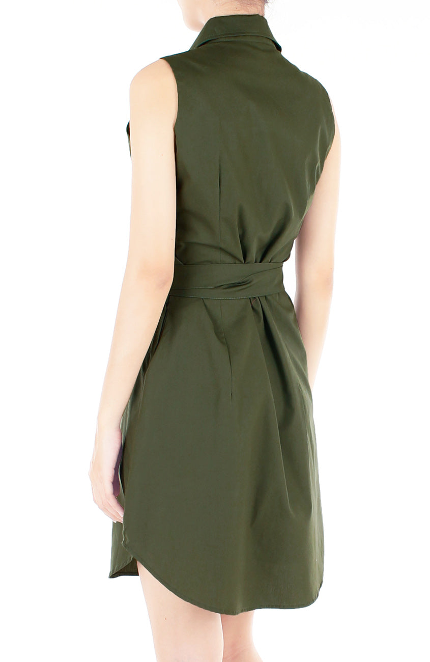 The Effortless Shirtdress – Army Green