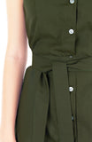 The Effortless Shirtdress – Army Green