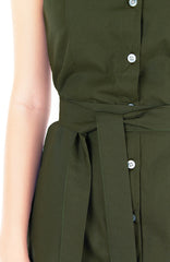 The Effortless Shirtdress – Army Green