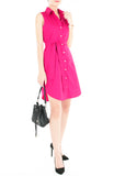 The Effortless Shirtdress - Hot Pink