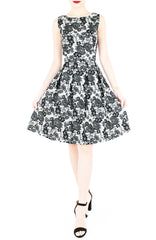 The Modern Black Beauty Flare Knee Length Dress