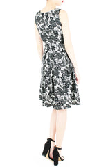 The Modern Black Beauty Flare Knee Length Dress
