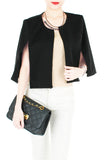 Think Tank Cape in Cropped Length - Black