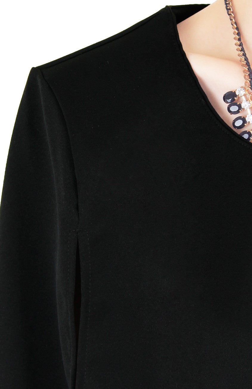Think Tank Cape in Cropped Length - Black