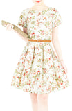 Thoughtful Teatime Flare Dress with Short Sleeves