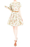 Thoughtful Teatime Flare Dress with Short Sleeves