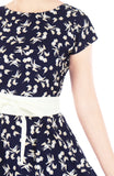 Timeless Tulip Flare Tea Dress - Night Blue