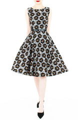 Timeless Magnetism Flare Midi Dress - Gray