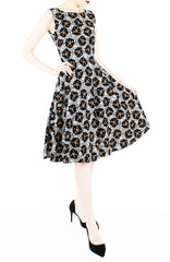 Timeless Magnetism Flare Midi Dress - Gray