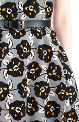 Timeless Magnetism Flare Midi Dress - Gray