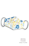 Tokyo Sakura Pure Cotton Face Mask - Blue