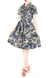 Tranquil Tropical Warrior Anna Shirtdress