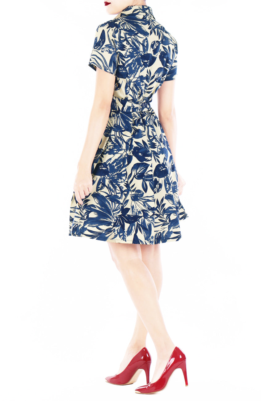 Tranquil Tropical Warrior Anna Shirtdress