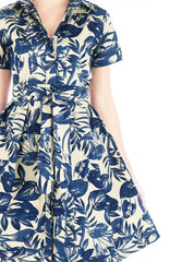 Tranquil Tropical Warrior Anna Shirtdress