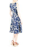 Tranquil Tropical Warrior Flare Midi Dress