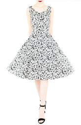 Traveling Paper Planes Flare Midi Dress