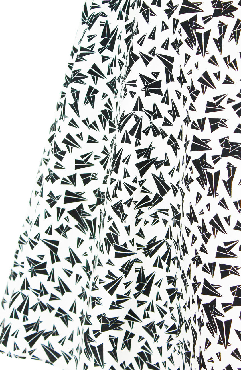 Traveling Paper Planes Flare Midi Dress